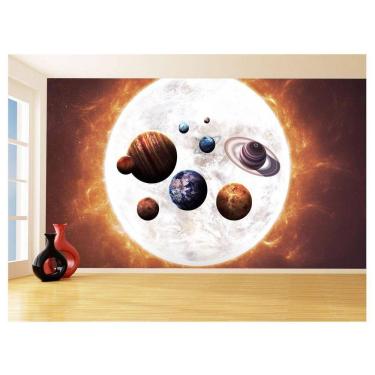 Imagem de Papel De Parede 3D Espaço Estrelas Planetas 3,5M Nsp174