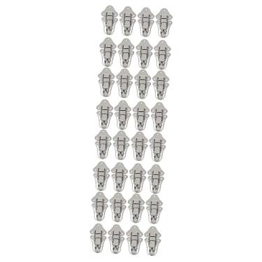 Imagem de HEMOTON 32 Peças fechadura bico de pato de metal cadeado de alavanca bloqueio de ferrolho caixas de ferramentas caixas decorativas cadeado antigo alternar ferrolho Caixa de madeira Fivela