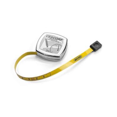 Imagem de Cescorf Fita métrica, 6 mm x 2 m, métrica, com espaço em branco antes de zero, ideal para nutricionistas, nutricionistas, treinadores