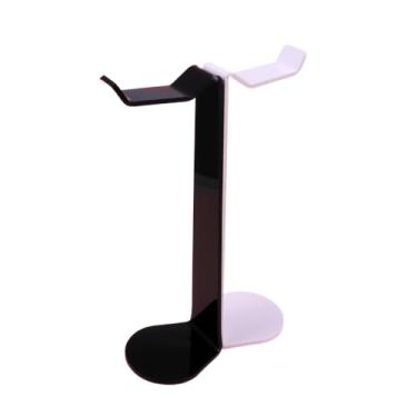 Imagem de Leadigol Suporte de fone de ouvido de acrílico, suporte de fone de ouvido de design simples, suporte universal para fone de ouvido para jogos