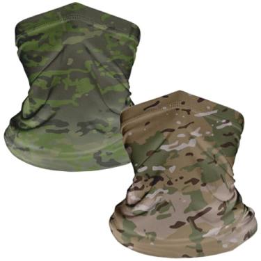 Imagem de KIT Com Duas Bandana Balaclava Tubular Diversas Cores e Padrões (Camuflado 3 e Camuflado 2)