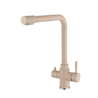 Imagem de Filtro torneira da cozinha preto ouro escovado misturador da cozinha 360 girar torneira da pia potável purificação de água para cozinha, areia, 1