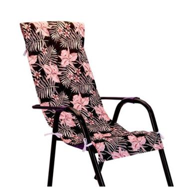Imagem de Capa De Cadeira Espreguiçadeira Floral Rosa F101 - Deccoralle