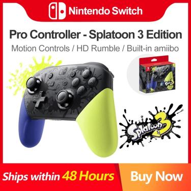 Imagem de Nintendo switch pro controller switch splatoon 3 edição múltipla cor opcional controle hd função de