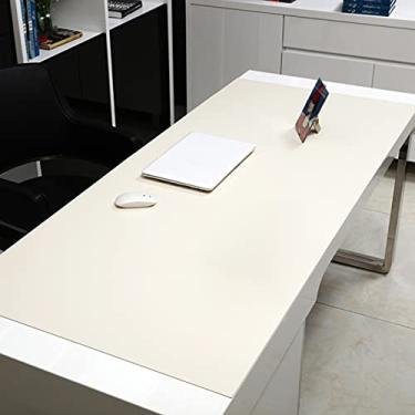 Imagem de Mouse pad antiderrapante multifuncional ergonômico para mesa de jogos para teclado e mouse, grande almofada de mesa de couro PU, mouse pad expandido - branco. 90 x 50 cm (35 x 20 polegadas)