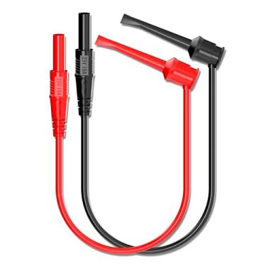 Imagem de Goupchn Banana para Gancho de Teste Cabos de Teste 2 peças de soquete banana fêmea de 4 mm para clipe de gancho de teste Cabos de extensão de multímetro 30 cm 25 V 10 A