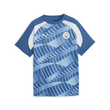 Imagem de Camiseta Infantil Puma Manga Curta Pré-Jogo Manchester City-Unissex