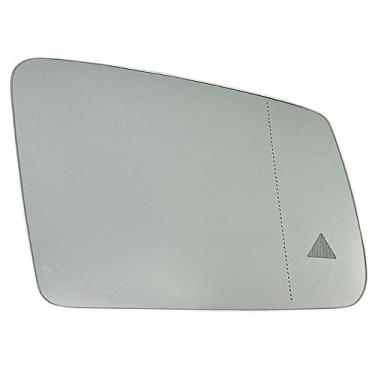 Imagem de RAGBUSCLE Substituição do vidro do espelho aquecido do lado do passageiro, vidro do espelho retrovisor com placa de suporte aquecida, 2011-2018 compatível com Mercedes-Benz W176 W246 W204 W212 W221