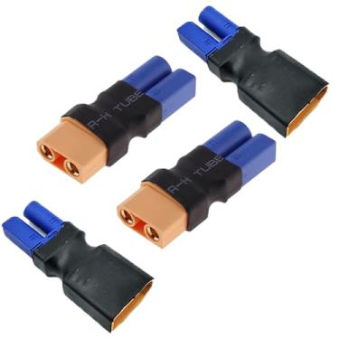 Imagem de LinsyRC 2 peças XT90 conector macho para conector fêmea EC5 e 2 peças XT90 conector fêmea para conector macho EC5 plugue adaptador para RC FPV drone RC carro Lipo NiMH carregador de bateria ESC