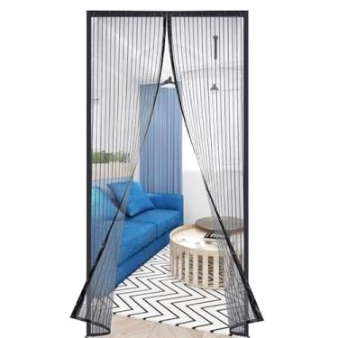 Imagem de Tela Mosquiteira Magnética Porta 90x215cm Preto FortMesh