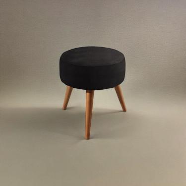 Imagem de Puff Banqueta em Madeira Maciça Lippe Preto