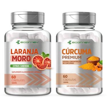 Imagem de Laranja Moro Morosil + Curcuma Longa Curcumina Pura 500Mg 120 Cáps - Ecomev