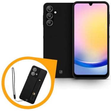 Imagem de Gshield Kit Capa Silicon Veloz + Ring Socket + Cordão para Samsung (Preto, Galaxy A25 5G)