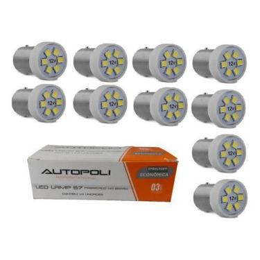Imagem de Kit 10 Lâmpada Led Ba15s-67 Lanterna Ré 10w 12v Autopoli