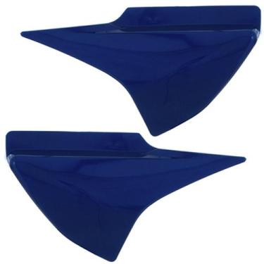 Imagem de Tampa Lateral Titan 150 Job 2004 à 2008 Par Branco Cromo Forte Modelo 