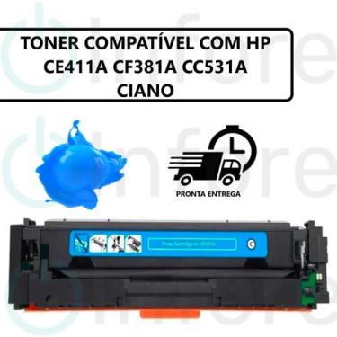 Imagem de Toner Compatível CC531A CE411A CF381A Ciano para M476 M476NW M451 M351