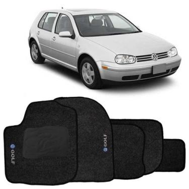 Imagem de Jogo Tapete Carpete Automotivo Golf 1999 a 2013 Preto 5 Peças - ZP AUT
