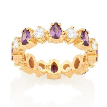 Imagem de Aparador de aliança anel banhado ouro 3x 24k 18k e 22k rommanel cravej