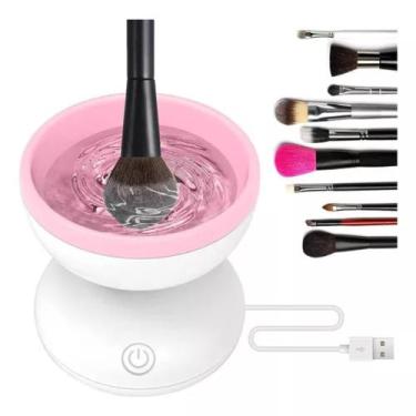 Imagem de Limpador Lavador De Pincel Maquiagem Lavador Automático Eletrico - MrS