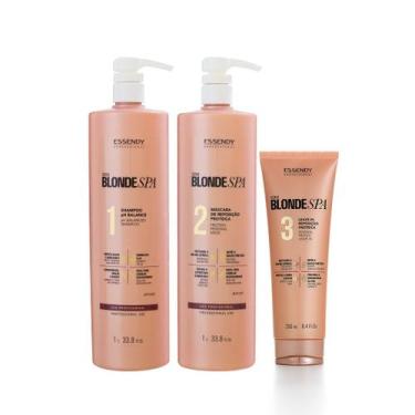 Imagem de Kit serie blonde spa c/ leave in de 250ml essendy profissional (3 prod