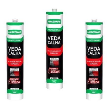 Imagem de Kit 12und Veda Calha Amazonas Bico Aplicador Adesivo Vedante