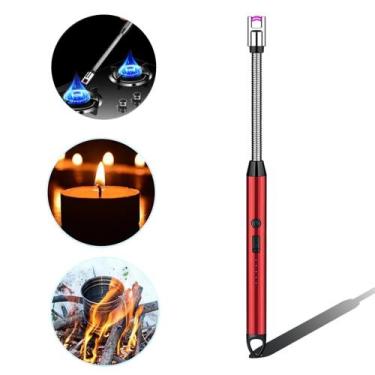 Imagem de Isqueiro Acendedor Elétrico USB Recarregável Cozinha Camping Fogão Coo