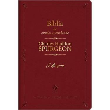Imagem de Livro - BÍBLIA DE ESTUDOS E SERMÕES DECHARLES H. SPURGEON - Bordô