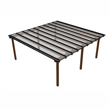 Imagem de Kit Policarbonato Cristal 6mm 6,00m x 6,00m - Perfis Naturais - RM Pol