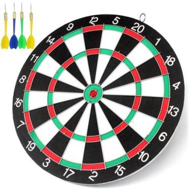 Imagem de Jogo Alvo Profissional 4 Lança Dardo Ponta Agulha Metal 29cm - Western