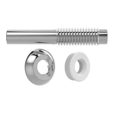 Imagem de Tubo de ligacao ajustavel para vaso sanitario cromado 260mm blukit