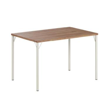 Imagem de Mesa de Jantar Retangular 1,2m 1586 Carraro Freijó/Prata