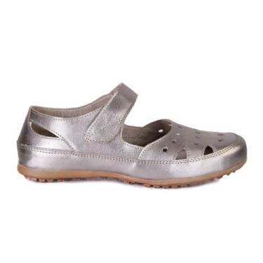 Imagem de Sandália Rasteirinha Feminina em Couro e Ajuste Elástico Confortável e