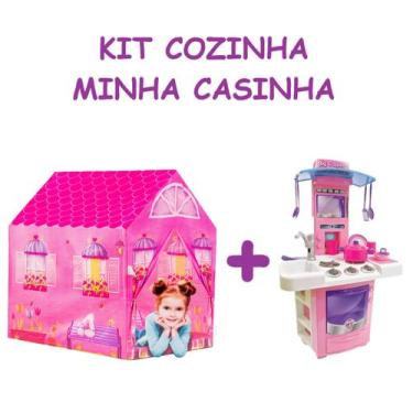 Imagem de Kit Barraca Princesa Dobrável com Big Cozinha - Big Star e Dm Toys