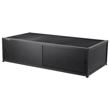 Imagem de ToxiRium Gabinete de réptil de PVC de uso duplo com opções de porta de acrílico/PVC - Tanque de porta deslizante de 112 x 50 x 30 cm para dragão barbudo