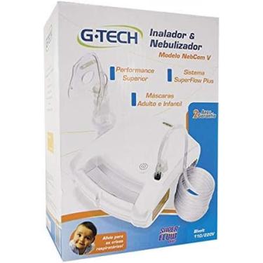 Imagem de Inalador E Nebulizador Nebcom V Bivolt Branco - G-t.e.c.h.