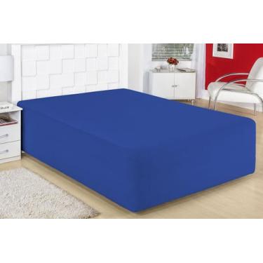 Imagem de Luva para cama box solteiro de malha - BORGON, AZUL