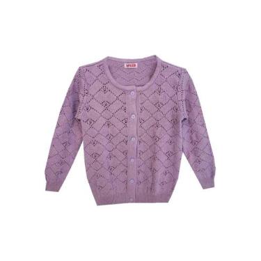Imagem de Blusa tricô infantil feminina Carlan, Lilás, 6