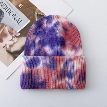 Imagem de Touca De Inverno Feminino Moda Tie Dye ELASHOPP