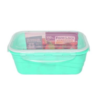 Imagem de Pote Hermetico Retangular Para Alimentos Freezer E Microondas 500ml - 