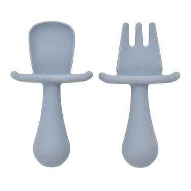 Imagem de Kit Talher Passear Silicone, Azul