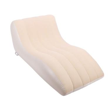 Imagem de Sofá-cama Inflável Com Design Em Forma de S, Material de PVC, Tecido de Veludo Macio, Estilo Minimalista, para Piqueniques Em Casa, Caminhadas Em Viagens Em Parques, sofá de