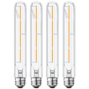 Imagem de LVYE Lâmpadas de Tubo Led, Branco Macio 3000K, Lâmpada de Filamento Led Regulável T10, Lâmpadas Edison Tubulares de 8,9 Pol. Lâmpadas Led Vintage de Tubo Regulável de 4 W Equivalente A 40 Watts, Lâmpa