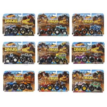 Imagem de Hot Wheels Pack De 2 Carrinhos Monster Truck Surpresa Fyj64 - Mattel