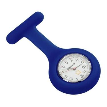 Imagem de Relógio Lapela Silicone Enfermagem - Broche,  Azul