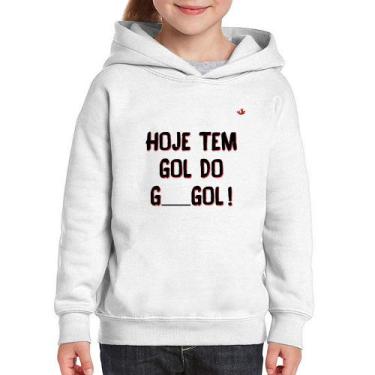 Imagem de Moletom Infantil Hoje tem gol do G ___ gol! - Foca na Moda, Branco, 4