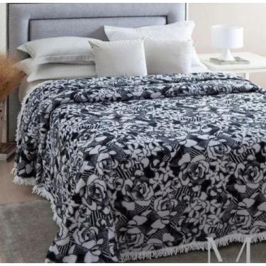 Imagem de Colcha Chenille Casal Queen Jolitex Com Franja Canelada 2,20 x 2,40m -