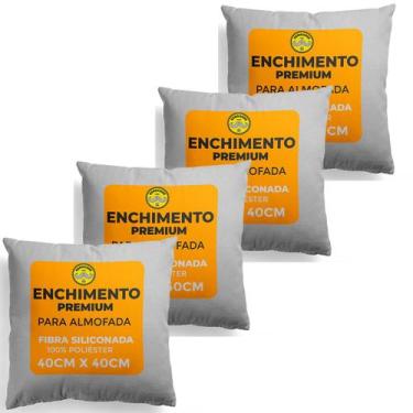 Imagem de Kit 4 refil enchimentos para almofadas 40x40 - Kombigode