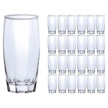 Imagem de Jogo com 24 Copos Vidro Florence Luxo 370ml Transparente - CRISTAR