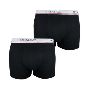 Imagem de Kit 2 Cuecas Boxers Infantil Box Algodão Cotton Conforto - Try Basics,