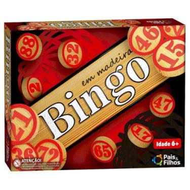 Imagem de Jogo bingo em madeira pais e filhos, ., UN